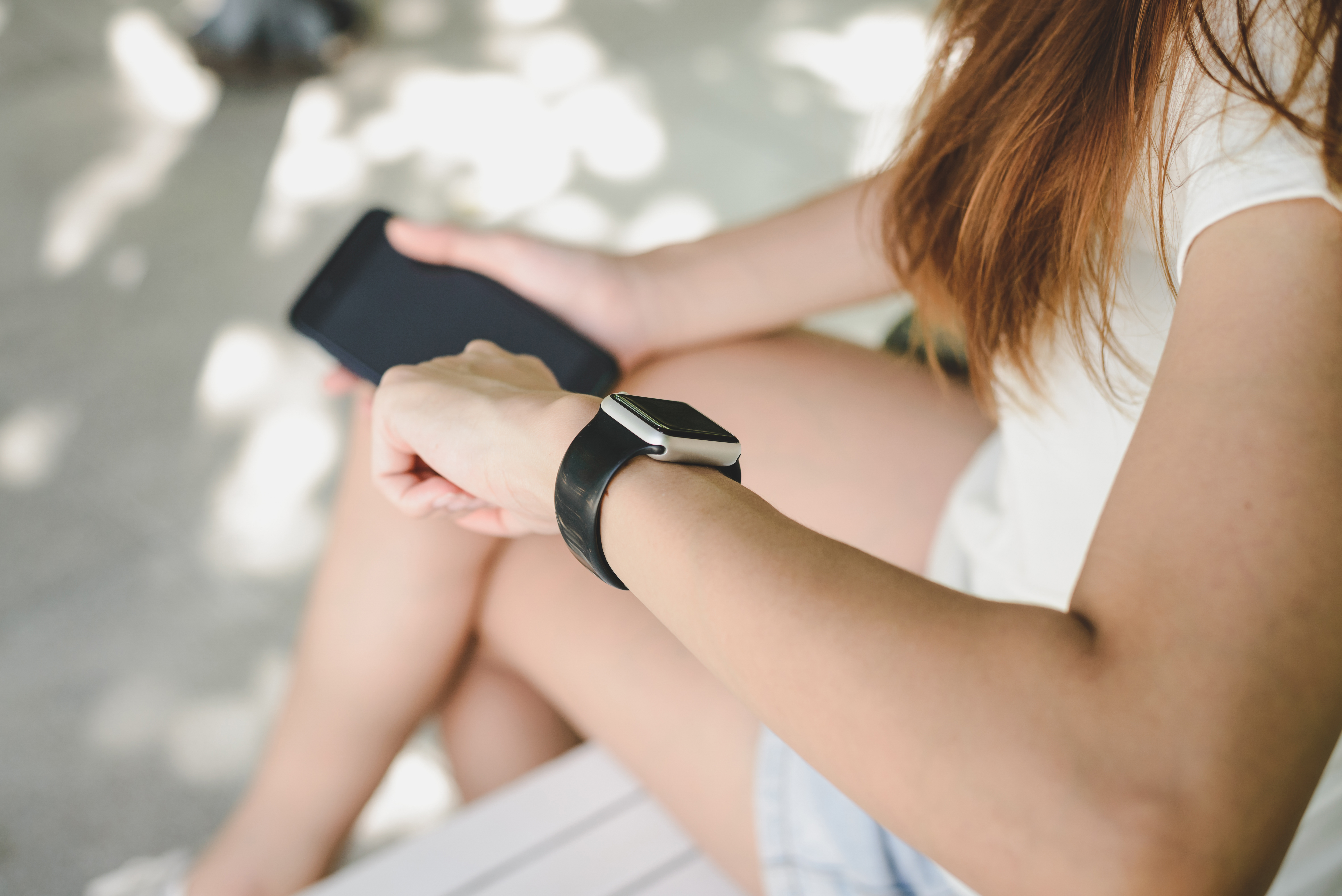 Woman using Smartwatch