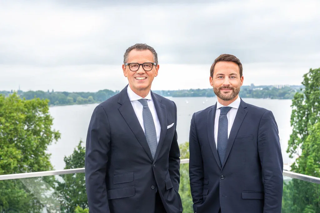 Hamburg, Alster, Torsten Wywiol und Tim Monteiro Sprenger